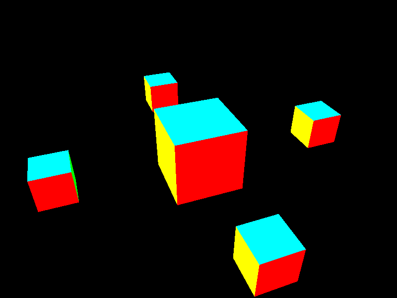 multiple cubes in world coords