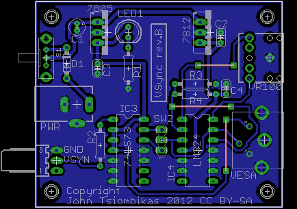 VSync shutter glasses driver pcb rev B