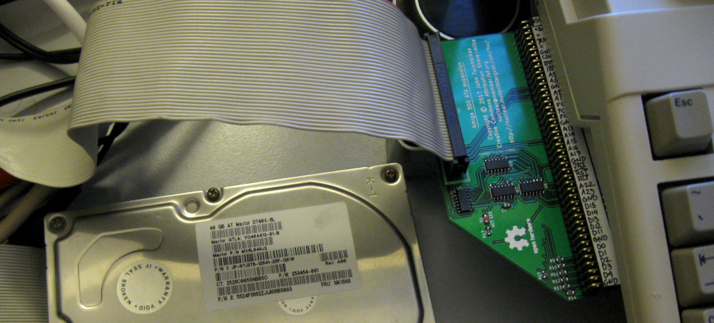 hdd connected to the amiga